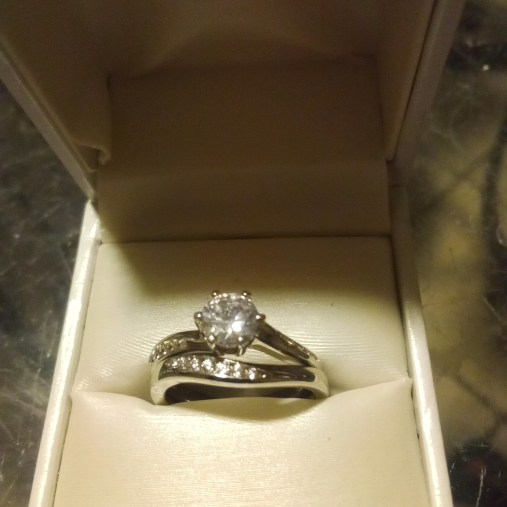 Sterling silver 925 promise ring/ bridal new